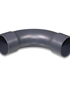 Bend 90deg PVC 75mm 2x stick-on sleeve PN10